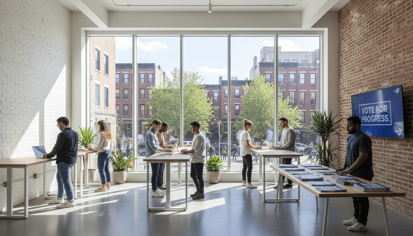 Jordan Avery with campaign staff